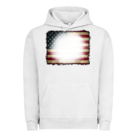 Pigment Lunar Rock American Flag Bleach Effect Urban Hoodie - CowCowDesign
