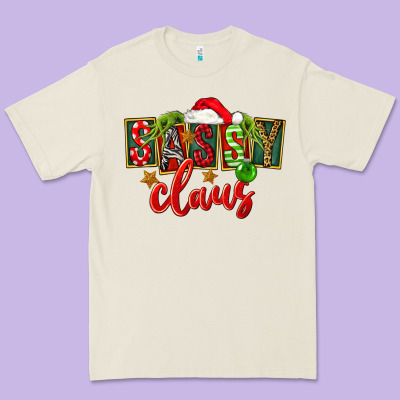 Christmas Sassy Claus Premium Tee Designed By Fadigitalartstudio