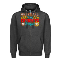 Charcoal Heather baseball is my favorite season Zipper Hoodie - BundleAndBundleShop
