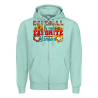 Seafoam baseball is my favorite season Zipper Hoodie - BundleAndBundleShop