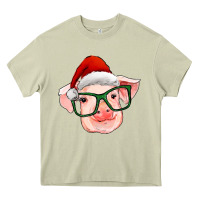 Mossy christmas pig with santa claus hat Heavy Core Tee - RanaPortraitStore