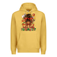 Antique Gold santas favorite pharmacist afro messy bun Premium Hoodie - texasbilliewilder