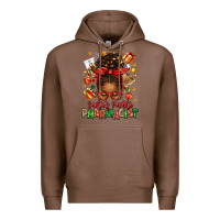 Chestnut santas favorite pharmacist afro messy bun Premium Hoodie - texasbilliewilder