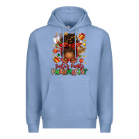 Colony Blue santas favorite pharmacist afro messy bun Premium Hoodie - texasbilliewilder
