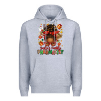 Heather Grey santas favorite pharmacist afro messy bun Premium Hoodie - texasbilliewilder