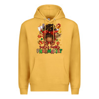 Mustard santas favorite pharmacist afro messy bun Premium Hoodie - texasbilliewilder