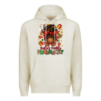 Oatmeal Heather santas favorite pharmacist afro messy bun Premium Hoodie - texasbilliewilder