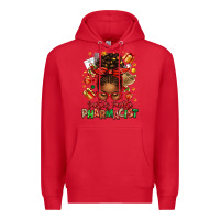 Red santas favorite pharmacist afro messy bun Premium Hoodie - texasbilliewilder