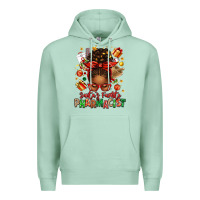 Seafoam santas favorite pharmacist afro messy bun Premium Hoodie - texasbilliewilder