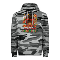 Slate Camo santas favorite pharmacist afro messy bun Premium Hoodie - texasbilliewilder