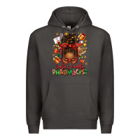 Smoke santas favorite pharmacist afro messy bun Premium Hoodie - texasbilliewilder