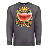 Charcoal Heather sweet summer time watermelon Premium Sweatshirt - NancyCooperArtShop