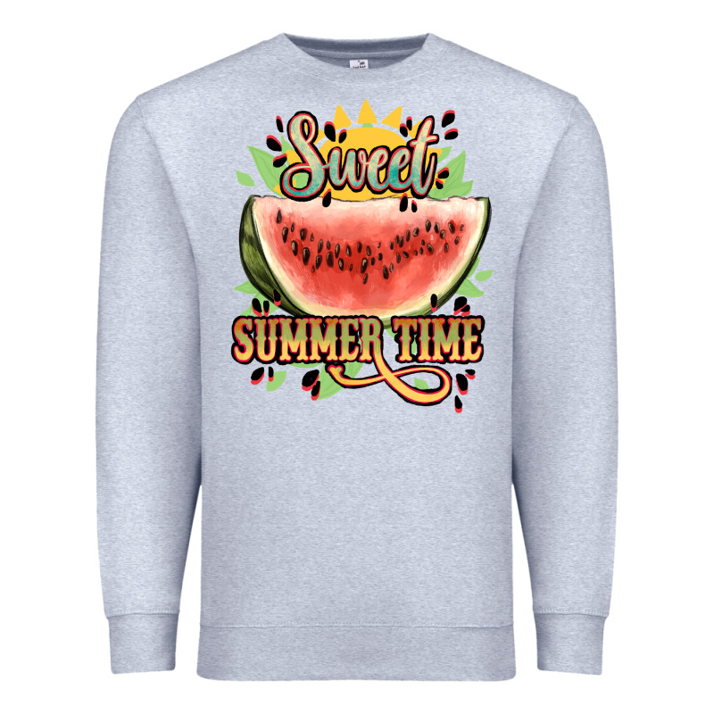 Sweet Summer Time Watermelon Premium Sweatshirt by NancyCooperArtShop | Teevron