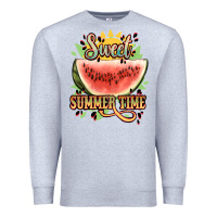 Heather Grey sweet summer time watermelon Premium Sweatshirt - NancyCooperArtShop