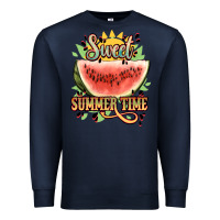 Navy sweet summer time watermelon Premium Sweatshirt - NancyCooperArtShop