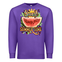 Purple sweet summer time watermelon Premium Sweatshirt - NancyCooperArtShop