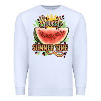 White sweet summer time watermelon Premium Sweatshirt - NancyCooperArtShop
