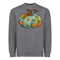 Storm blue plaid autumn pumpkin Heavyweight Sweatshirt - Jasminsmagicworld