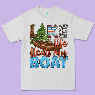 Lake Life Floats My Boat Premium Tee Designed By Hra Design Shop