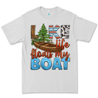 Dove Grey lake life floats my boat Premium Tee - HRA Design Shop