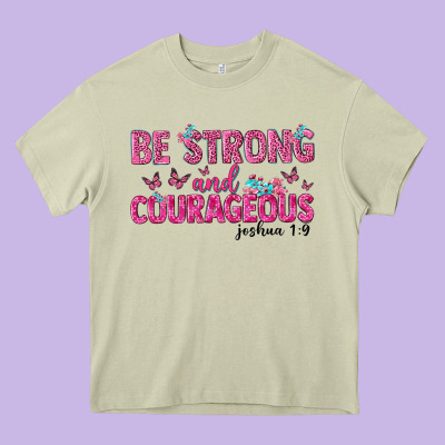 Be Strong And Courageous Heavy Core Tee Designed By Texasbilliewilder