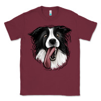 Burgundy Border Collie Classic Tee - Jasminsmagicworld