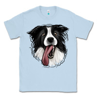 Dusty Blue Border Collie Classic Tee - Jasminsmagicworld