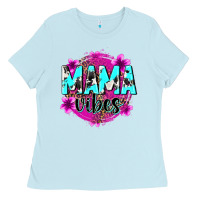 Baby Blue mama vibes Ladies Tee - Zillion Design Studio
