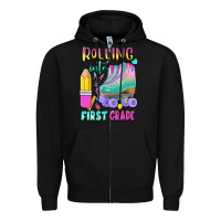 Black rolling into first grade Zipper Hoodie - BundleAndBundleShop