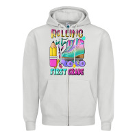 Dove Grey rolling into first grade Zipper Hoodie - BundleAndBundleShop