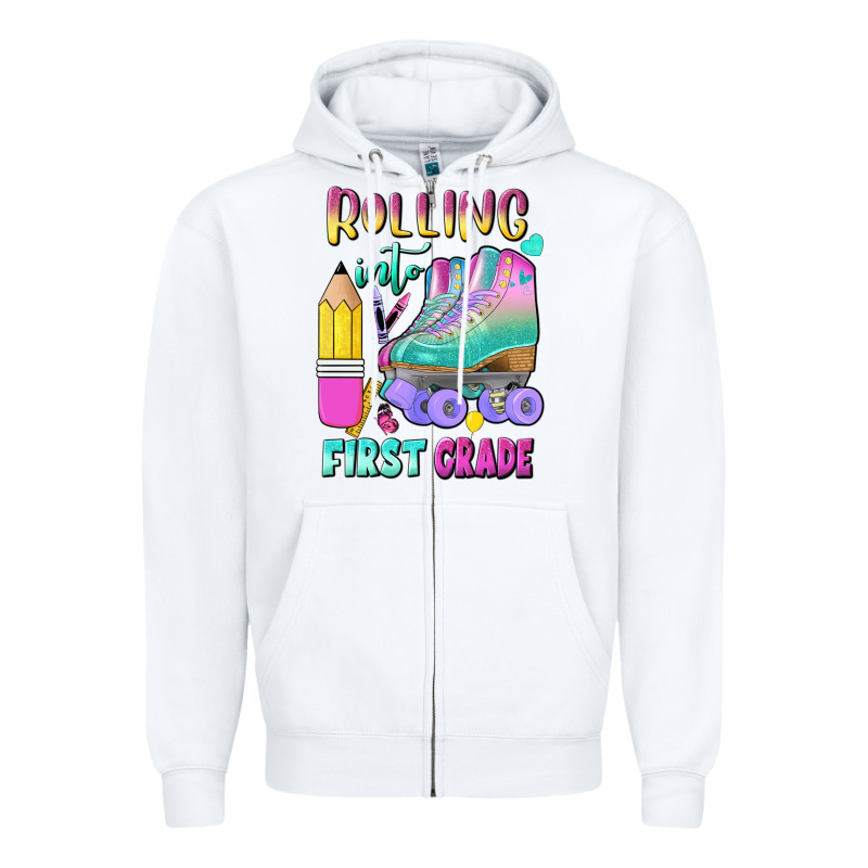 Rolling Into First Grade Zipper Hoodie by BundleAndBundleShop | Teevron