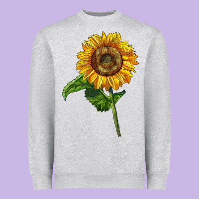 Mammoth Sunflower Heavyweight Sweatshirt Designed By Lillyallendesigns