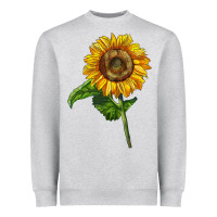 Heather Grey mammoth sunflower Heavyweight Sweatshirt - LillyAllenDesigns