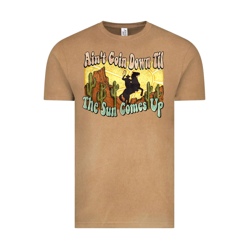 Aint Goin Down Til The Sun Comes Up Cowboy Vintage Tee by NancyCooperArtShop | Teevron