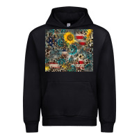Black America Flag Leopard Gemstone Sunflower Urban Hoodie - CowCowDesign