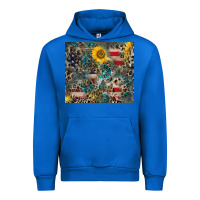 Cobalt America Flag Leopard Gemstone Sunflower Urban Hoodie - CowCowDesign