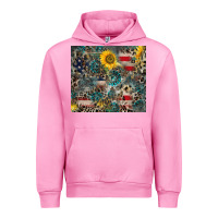 Fuchsia Pink America Flag Leopard Gemstone Sunflower Urban Hoodie - CowCowDesign