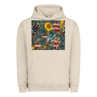 Pigment French Oak America Flag Leopard Gemstone Sunflower Urban Hoodie - CowCowDesign