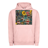 Pigment Salmon America Flag Leopard Gemstone Sunflower Urban Hoodie - CowCowDesign