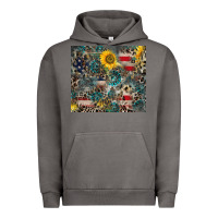 Pigment Tornado America Flag Leopard Gemstone Sunflower Urban Hoodie - CowCowDesign