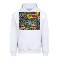 White America Flag Leopard Gemstone Sunflower Urban Hoodie - CowCowDesign