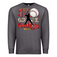 Charcoal Heather back to school 1st baseball game on Premium Sweatshirt - NancyCooperArtShop