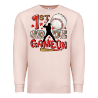 Pale Pink back to school 1st baseball game on Premium Sweatshirt - NancyCooperArtShop