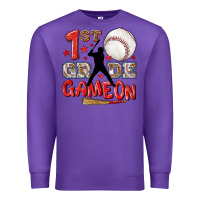 Purple back to school 1st baseball game on Premium Sweatshirt - NancyCooperArtShop