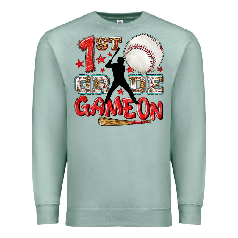 Back To School 1st Baseball Game On Premium Sweatshirt by NancyCooperArtShop | Teevron
