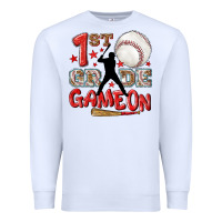 White back to school 1st baseball game on Premium Sweatshirt - NancyCooperArtShop