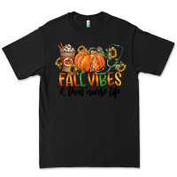 Black fall vibes and that nurse life Premium Tee - CowhideDigitalArt