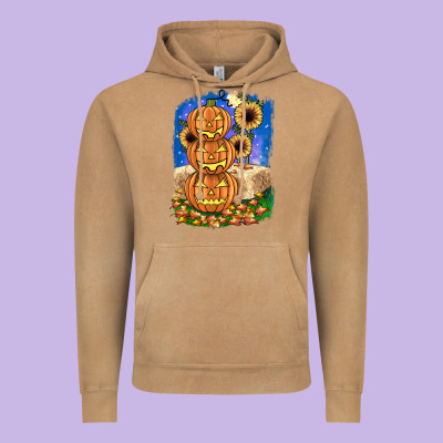 Pumpkin Sunflower Vintage Hoodie Designed By Jahusdesignshop