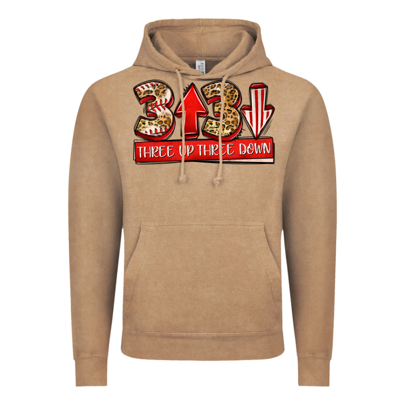 Three Up Three Down Baseball Vintage Hoodie by Jasminsmagicworld | Teevron