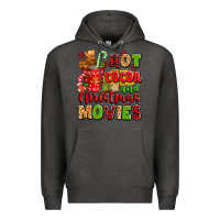 Charcoal Heather hot cocoa and christmas movies Premium Hoodie - texasbilliewilder